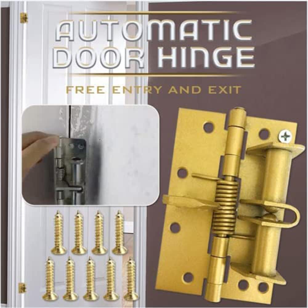 Spring Self Closing Door Adjustable Hinge Door Closer with Screws (MIX-2PC) - WNS9T