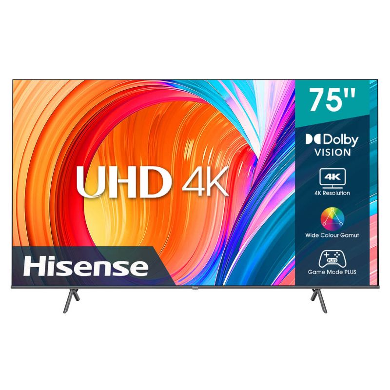 Hisense 75" ULED UHD 4K Premium Smart TV with Dolby Vision Atmos, Bluetooth, Voice Remote, UHD AI Upscaler, Smooth Motion, Game Mode Plus 75A7H/K