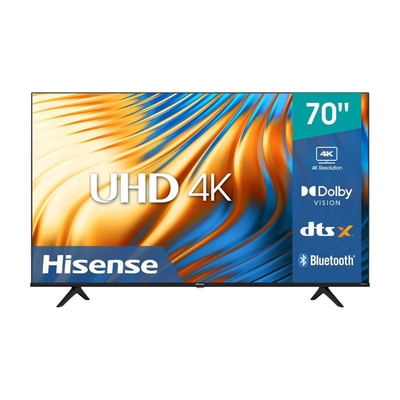 Hisense 70" LED UHD 4K Smart TV with A6 Series with Dolby Vision HDR, DTS Virtual X, Sports & Game Modes, Voice Remote 70A6H/K