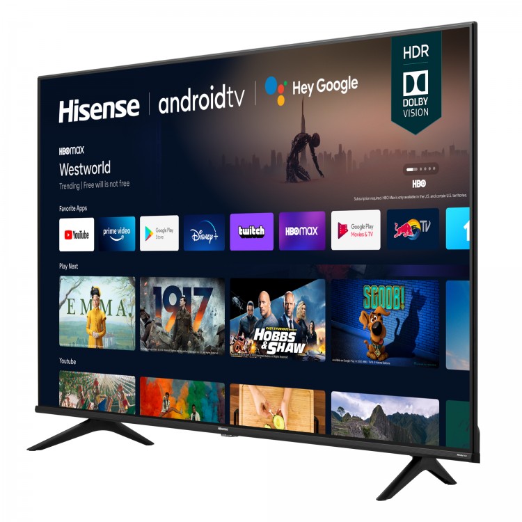 Hisense 50″ LED UHD 4K Android TV with Dolby Vision™, HDR, Sports Mode, Game Mode, Voice Remote 50A6H/K